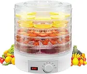 Fruit and Vegetable Dehydrator, 350W Food Dehydrator with Adjustable Temperature 35-70°C, Temperature Control Food Dryer with 5/8 Stackable Trays, for Jerky, Meat, Beef, Fruit and Vegetables 5 Tier