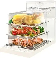 Multi-Layer Large-Capacity Electric Steamer, Transparent Large-Capacity 10S Steam Multi-Function Folding Electric Steamer