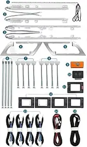 Car Interior Atmosphere Light Lamp Interior Door Side Styling Mouldings Compatible with Toyota Land Cruiser 2010-2020 Ambient Light(Set 2)