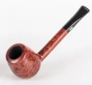 Briar Tobacco Smoking Pipe, Lovat, Hand Carved, Metal Cooling Filter, Mahogany