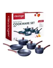 [Clevinger] Non-Stick Cookware Set 5 Piece in Black