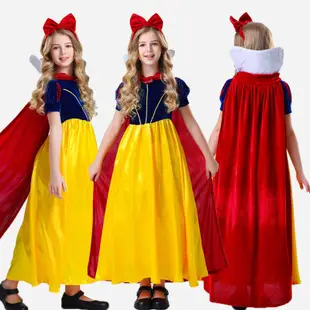 【Cosplay服飾】萬聖節白雪公主親子演出服 cosplay成人兒童白雪公主舞臺話劇服裝 2CI4