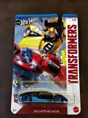 2024 Hot Wheels TRANSFORMERS Bugatti Veyron 4/5 Blue Walmart Exclusive