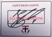 Jack Steele SIGNED St Kilda Saints Card. CAPTAIN AFL Football Bonner