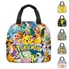 Student Pokemon Pikachu Lunch Bag Insulated School Food Picnic Box Storage Bags⊹