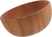 Alipis Large Wooden Bowl Rustic Salad Mixing Bowl for Fruits and Snacks for Home Use Wood Design Stylish Kitchen Decor