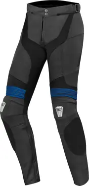 Berik Flexius Motorcycle Leather Pants, black-blue, Size 56 for Men Black Blue