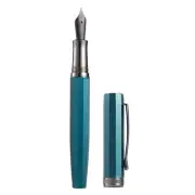 Hongdian N11 Fountain Pen, Titanium-Coated Black Extra Fine Soft Nib, Peacock...