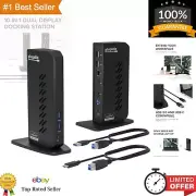 Compact USB 3.0 Dock with Dual HDMI Ports & Gigabit Ethernet for Windows & Mac