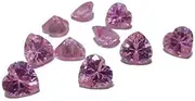 [HI International] Cubic Zirconia Loose stones Best Quality Heart Shape Pink Colour faceted gemstones 8 mm 10 Pcs, 8 mm, Stone, cubic zirconia