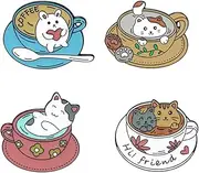 [VALICLUD] 4pcs Brooch Badges for Backpack and Clothing for DIY Crafts and Everyday Wear present for Birthdays and Special Occasions