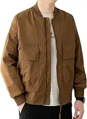 [JEShifangjiusu] Men'S Sports Shell Jacket Zip Up Windproof Bomber Jackets Lightweight Windbreaker Outdoor Recreation Coat