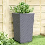 Blue Grey 32.5cm Garden Planters Set of 2 Vertical Flower Pots Outdoor Decor