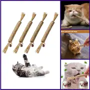 4 Pack Natural Silvervine Sticks Cat Toys Cats Chew Toys for Kittens Teeth