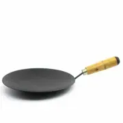 Iron Pan Tawa Saj Roti Chapati 26cm Plate- Wooden Handle High Quality AUS Seller
