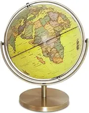 Globe 720° Rotation Large Globe with Metal Stand - Easy to Read Desktop Geography Decor for Home, Office, and School(A,32 * 25CM)