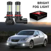 for Lexus ES350 2007-2011 LED Light 9006 Fog Lamp 2Pcs Bulbs 6000K Clear White (for: Lexus)