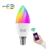 WiFi Wireless Smart Bulb RGB E27, 230V, 9W, 810lm, 2700K - 6500K, NOUS P3 (2pcs)
