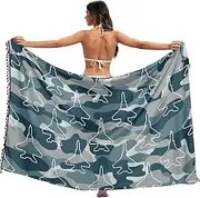 [Joisal] American Flag Women's Swimsuit Cover up Summer Beach Wrap Skirt Swimwear Bikini Cover-ups