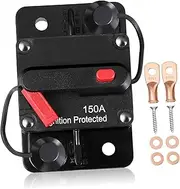 HAWILLOSCH 1 Set Audio Backup Power Supply Switches Inverter Block Circuit Breaker Labels Car Audio Fuse Holder with Breaker Midi Rocker Unit Circuit Breakers for Car Plug Metal
