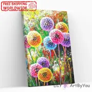 Paint By Numbers Kit Flowers Abstract Decor Beginner DIY Framed Wall Painting