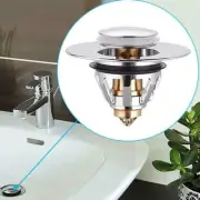 Stainless Easy Pop Up Basin Waste Bathroom Push Button Click Clack Plug Bolt r