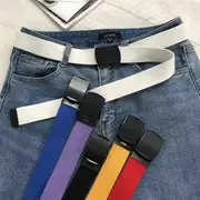 Plain Canvas Belt Pink - One Size
