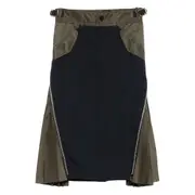 [Sacai] Sacai Pleated-detail Skirt 0 NUMERIC BLUE