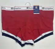 Champion 3-Pair Women's Boyshort Underwear Panties Cotton Blend 3XL Red Blue