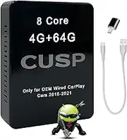 Car Play AI Box Android 8 Core 4G+64G+4G SIM Play Store Wireless Car Play Android Auto GPS Video Adapter Smart Split Screen WiFi YouTube, Only for OEM Wired CarPlay Cars 2016-,Plug in and Play