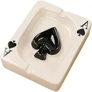 Handmade Ceramic Ashtray Decorative Smoking Tray Double Slots Easy Clean Home Office Decor Stylish