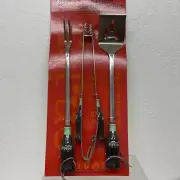 Vintage Coca Cola 3 Piece Barbecue Set Coke Bottle Handles