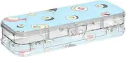 ODAWA Sushi Clear Boxes with Snap-tight Lid Pencil Pouch for Boys 8.3" L x 3" W x 1.9" H