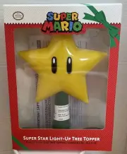 Super Mario Nintendo Super Star Light Up LED Christmas Tree Topper NEW