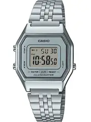Casio Retro Vintage LA680WEA-7EF Grey Stainless Steel Womens Watch