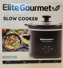 New Elite Gourmet MST239X 2 Quart Slow Cooker Crock Pot w/ Glass Lid