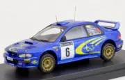 HPI 1/43 Subaru Impreza #6 Great Britain Rally 1999 Juha Kankkunen Model Car