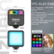 VL49 RGB Full Color LED Video Light 2500K-9000K 800LUX Magnetic Mini Fill Light
