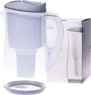Ecobud Gentoo Glass Water Filter Jug Grey & White 1.5L