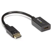 StarTech.com DisplayPort to HDMI Adapter, 1080p DP to HDMI Video Converter, DP to HDMI Monitor/TV Dongle, Passive, Latching DP C