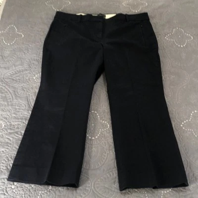 J.Crew Navy Blue “Teddie” kick crop pants - 12