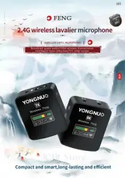YONGNUO Feng Wireless Lavalier Microphone System for Tablet Camera Phone Vlogger