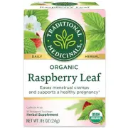 Traditional Medicinals Tea, Organic Raspberry Leaf, Eases Menstrual Cramps, Supp