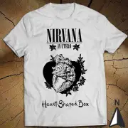 Rock Classic Music Album T-Shirt In Utero Heart-Shaped Box Nirvana Kurt Cobain