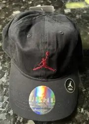Air Jordan Hat Cap YOUTH Adjustable Strap Boys Kids Jumpman Black NWT
