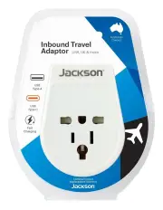 [Jackson] PTA878USBMC USB-A and USB-C Adaptor in White