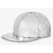 Louis Vuitton LV Mirror Cap Silver Monogram Logo Miroir Sun Baseball Hat 58cm