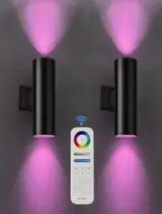 Bling RF Remote Control RGB Colour Changing Lighting LED Double Up and 2 Pack