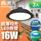 【舞光】3入組-LED奧丁崁燈16W 崁孔 15CM(白光/自然光/黃光)