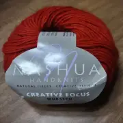 Nashua Handknits Creative Worsted Yarn 75% Wool 25% Alpaca Cayenne New